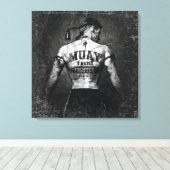 Muay Thai Fighter Canvas Afdruk (Insitu (Houten vloer))