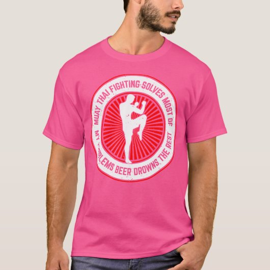 Muay Thai Fighter Funny Muay Thai Gezegden T-shirt (Voorkant)