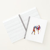 Muay thai fighter in watercolor notitieboek (Binnen)