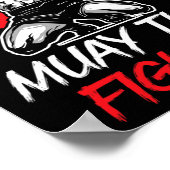 Muay Thai Fighter Martial Arts Boxing Hob Poster (Hoek)