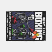 Muay Thai Fighter MMA Funny Martial Arts H Fleece Deken (Voorkant (Horizontaal))