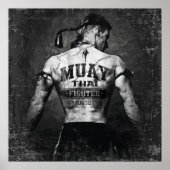 Muay Thai Fighter Poster (Voorkant)