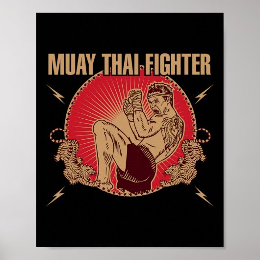Muay Thai Fighter Poster (Voorkant)