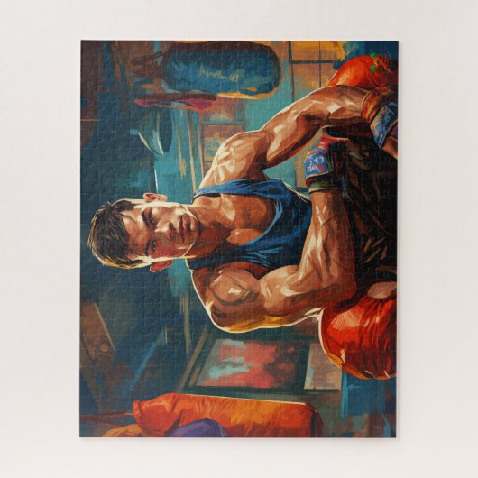 Muay Thai Fighter: rust na de ronde Legpuzzel (Verticaal)