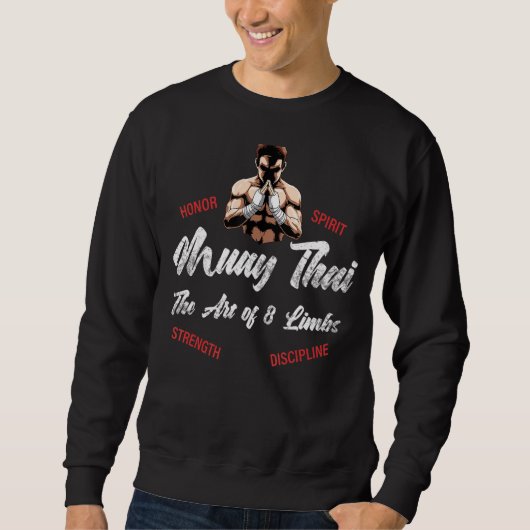 Muay Thai Fighter Thai Boxing and Kickboxing Trui (Voorkant)