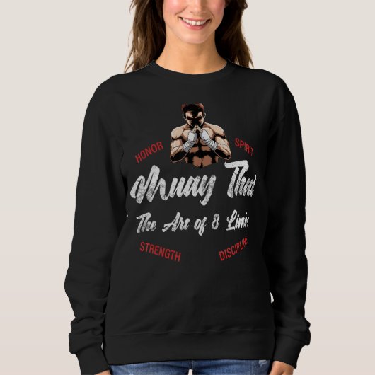 Muay Thai Fighter Thai Boxing and Kickboxing Trui (Voorkant)
