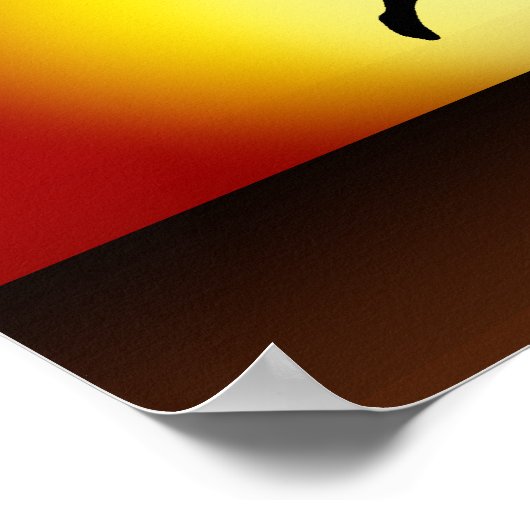 Muay Thai Flying Knee "Sunset in Thailand" Poster (Hoek)