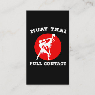 Muay Thai Full Contact Thai Martial Arts Boxing Visitekaartje