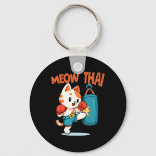 Muay Thai Funny Cat Lover Thais Boksen Thailand Me Sleutelhanger