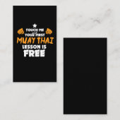 Muay Thai Gift Funny Martial Arts Quote Fighter Visitekaartje (Voorkant / Achterkant)