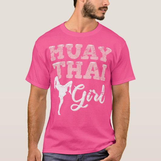 Muay Thai Girl Muay Thai Fighter Kickboxer Kickbox T-shirt (Voorkant)