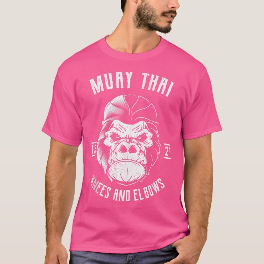 Muay Thai Gorilla Thai Boxing and Kickboxing T-shirt (Voorkant)