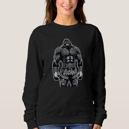 Muay Thai Gorilla Thai Boxing en Kickboxing 1 Trui (Voorkant)