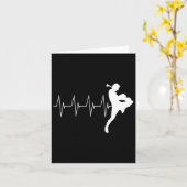 Muay Thai Heartbeat Thai Boxing Kaart (Gele Bloem)