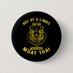 Muay Thai Heren Mma Tijger Straatgevecht Muay Thai Ronde Button 5,7 Cm