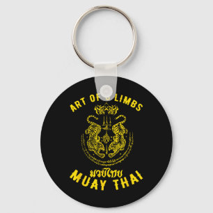 Muay Thai Heren Mma Tijger Straatgevecht Muay Thai Sleutelhanger