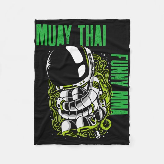 Muay Thai ingerolde astronaut, Mma, kickboksen, Ji Fleece Deken (Voorkant)