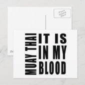 Muay Thai is in mijn bloed Briefkaart (Voorkant / Achterkant)