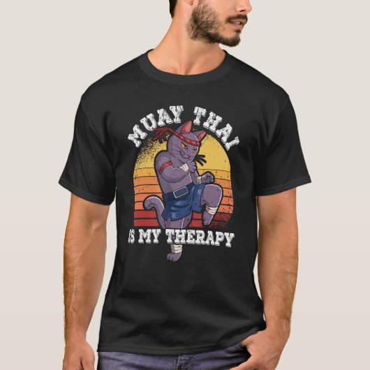 Muay Thai is mijn therapie T-shirt (Voorkant)