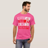 Muay Thai is mijn Therapy Tiger Muay Thai T-shirt (Voorkant volledig)