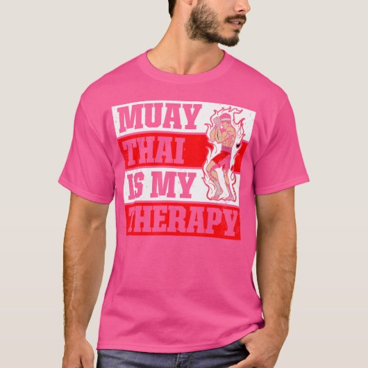 Muay Thai is mijn Therapy Tiger Muay Thai T-shirt (Voorkant)