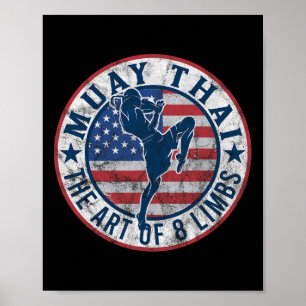  Muay Thai Karate Boxing Mengde Martiale Kunsten Poster