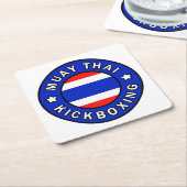 Muay Thai Kartonnen Onderzetters (Schuin)