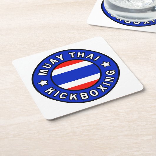 Muay Thai Kartonnen Onderzetters (Schuin)
