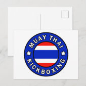 Muay Thai Kickboksen Briefkaart (Voorkant / Achterkant)