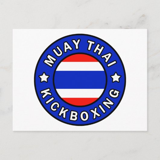 Muay Thai Kickboksen Briefkaart (Voorkant)
