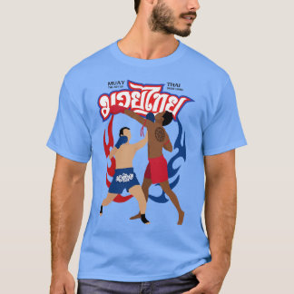 Muay Thai Kickboksen Geboren om te vechten T-shirt