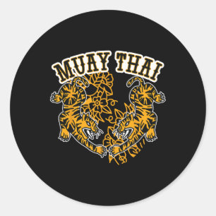 Muay Thai Kickboksen, Muay Thai Tijgers, Muay Thai Ronde Sticker