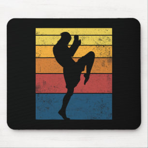 Muay Thai Kickboksen Retro Vintage Cadeau _1 Muismat