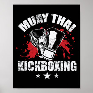 Muay Thai Kickboksen Traditionele Technieken Poster