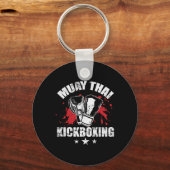 Muay Thai Kickboksen Traditionele Technieken  Sleutelhanger (Voorkant)