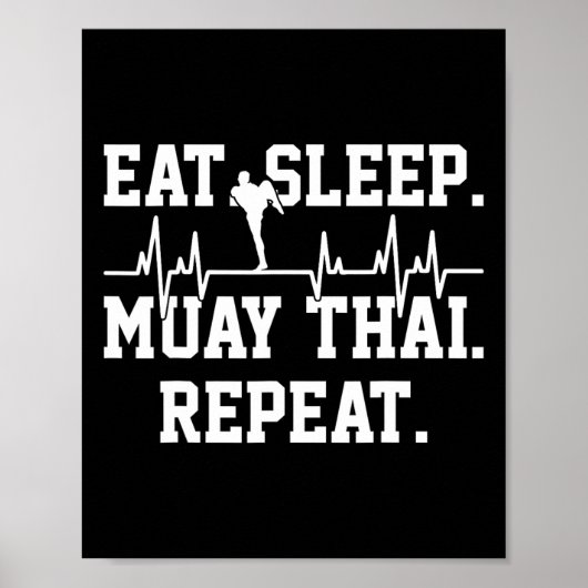 Muay Thai Kickboxing Gift Poster (Voorkant)