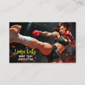Muay Thai Kickboxing Martial Arts Instructor  Visitekaartje (Voorkant)