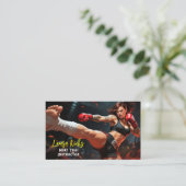 Muay Thai Kickboxing Martial Arts Instructor  Visitekaartje (Staand voorkant)