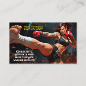 Muay Thai Kickboxing Martial Arts Instructor  Visitekaartje (Achterkant)