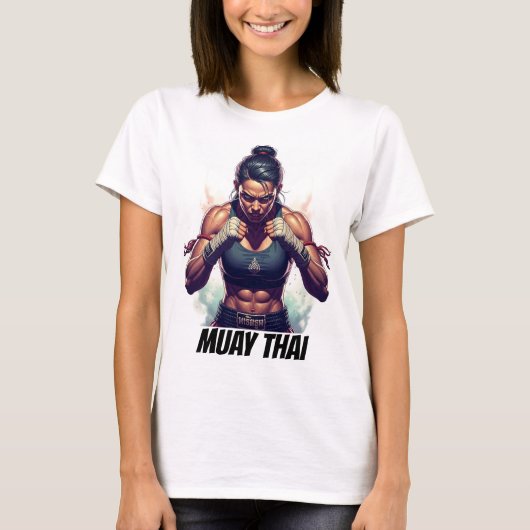 Muay Thai Kickboxing Martial Arts T-shirt (Voorkant)