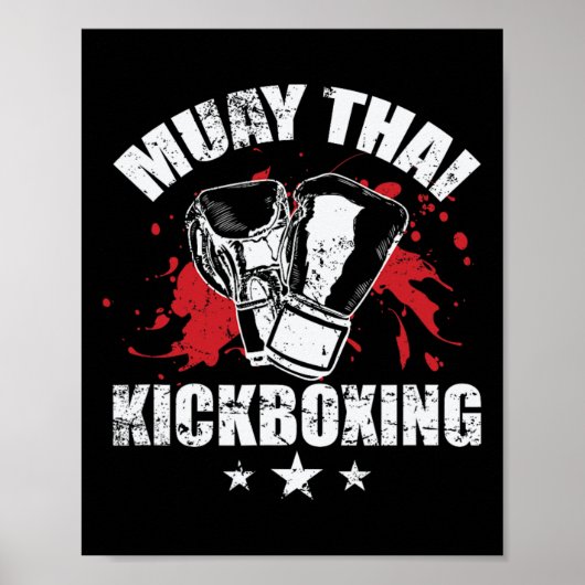 Muay Thai Kickboxing Traditional Techniques  Poster (Voorkant)