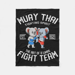Muay Thai Koala Fight Team - Nak Muay, Kickboksen  Fleece Deken