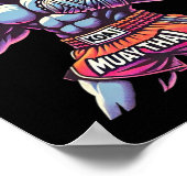Muay Thai Koala Kickboxing Fighter Funny Poster (Hoek)