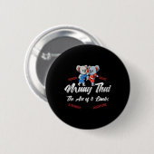 Muay Thai Koala Thai Boksen En Kickboksen Ronde Button 5,7 Cm (Voorkant /achterkant)