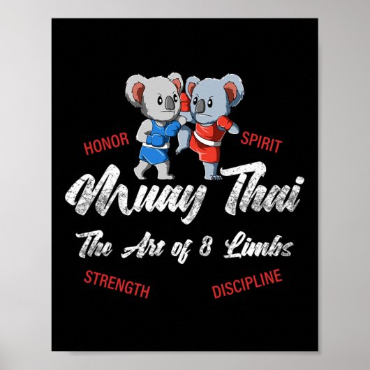 Muay Thai Koala Thai Boxing And Kickboxing Poster (Voorkant)