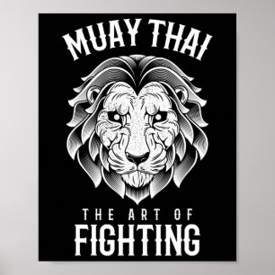 Muay Thai Leeuw - Thaise Boksen En Kickboksen Poster