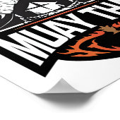 Muay Thai Logo - Thai Boxing Fighter Poster (Hoek)