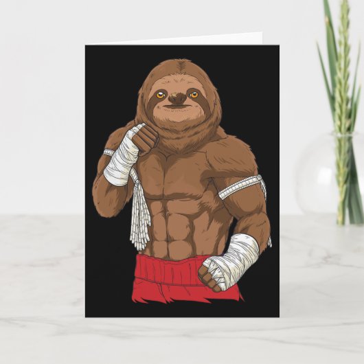 Muay Thai Luiaard Kickboksen Vechters  Kaart (Voorkant)
