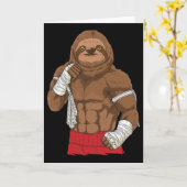 Muay Thai Luiaard Kickboksen Vechters  Kaart (Gele Bloem)