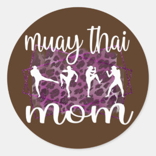 Muay Thai Mama van de Muay Thai Fighter Muay Thai Ronde Sticker